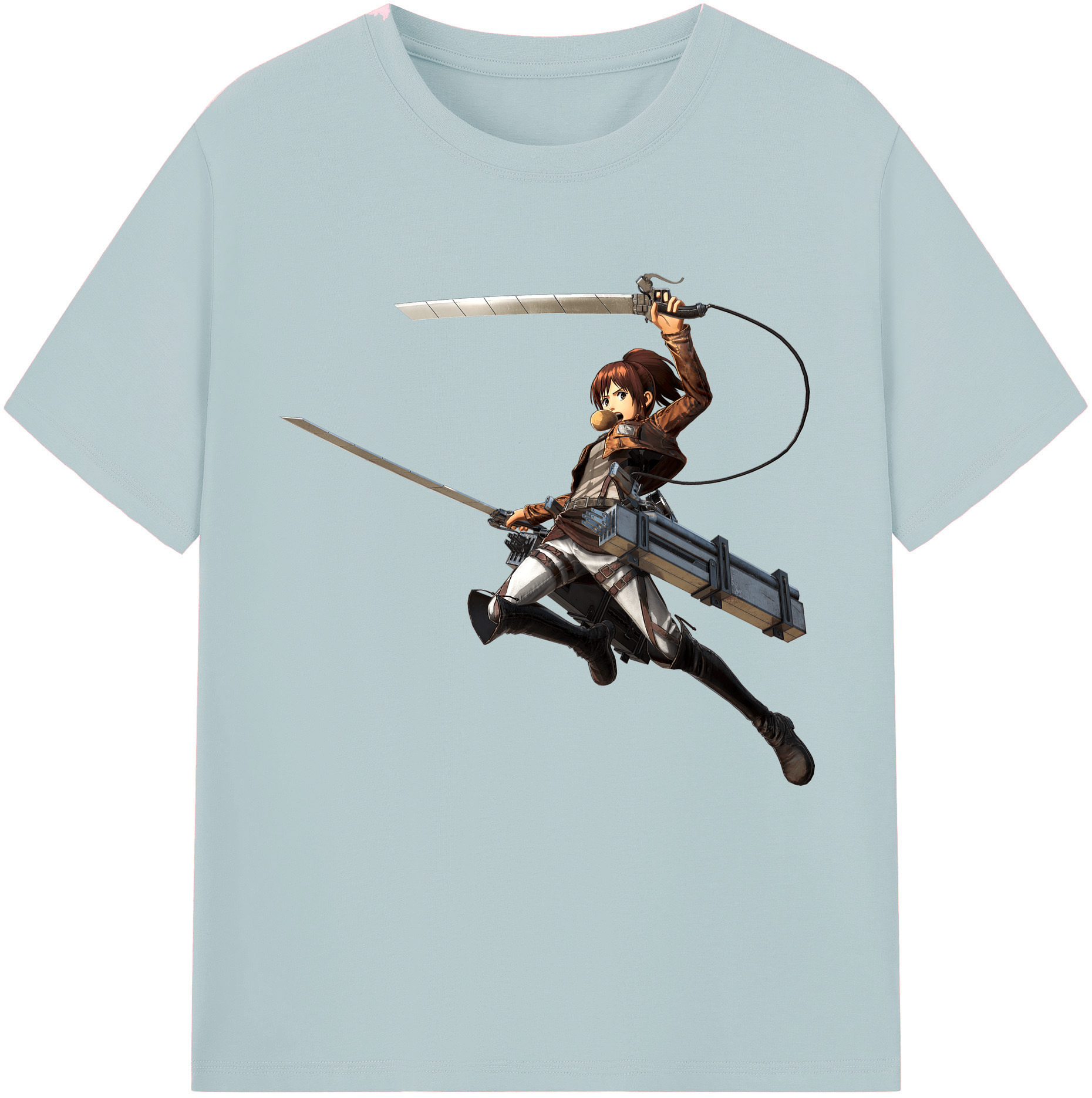 （画像用） 進撃の巨人 サシャ·ブラウス Attack on Titan Sasha Blaus 綿100％半袖Tシャツ（フロントプリント）